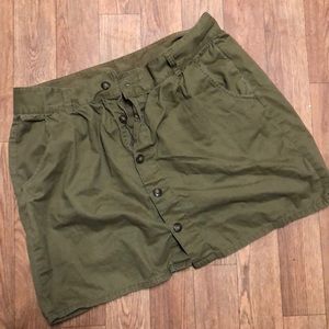 High waist button down skirt.